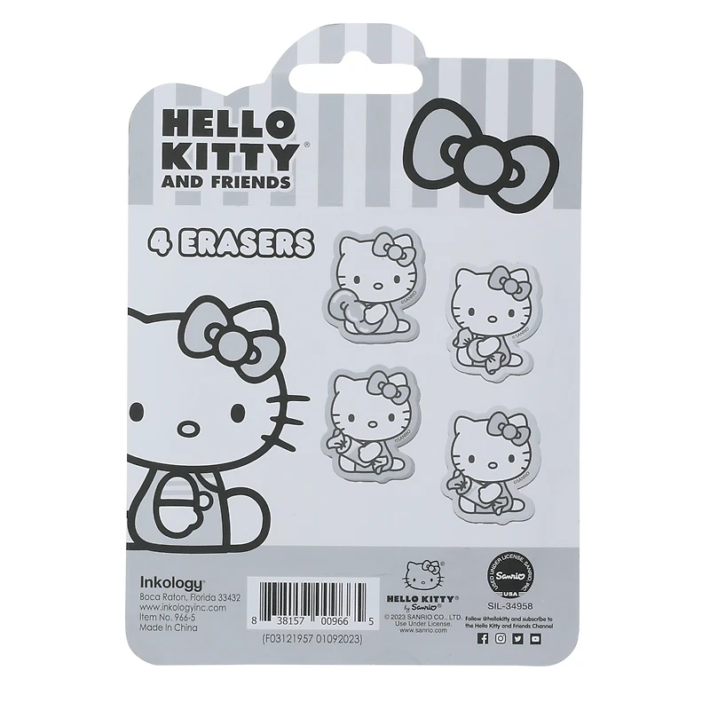 hello kitty® erasers 4-pack