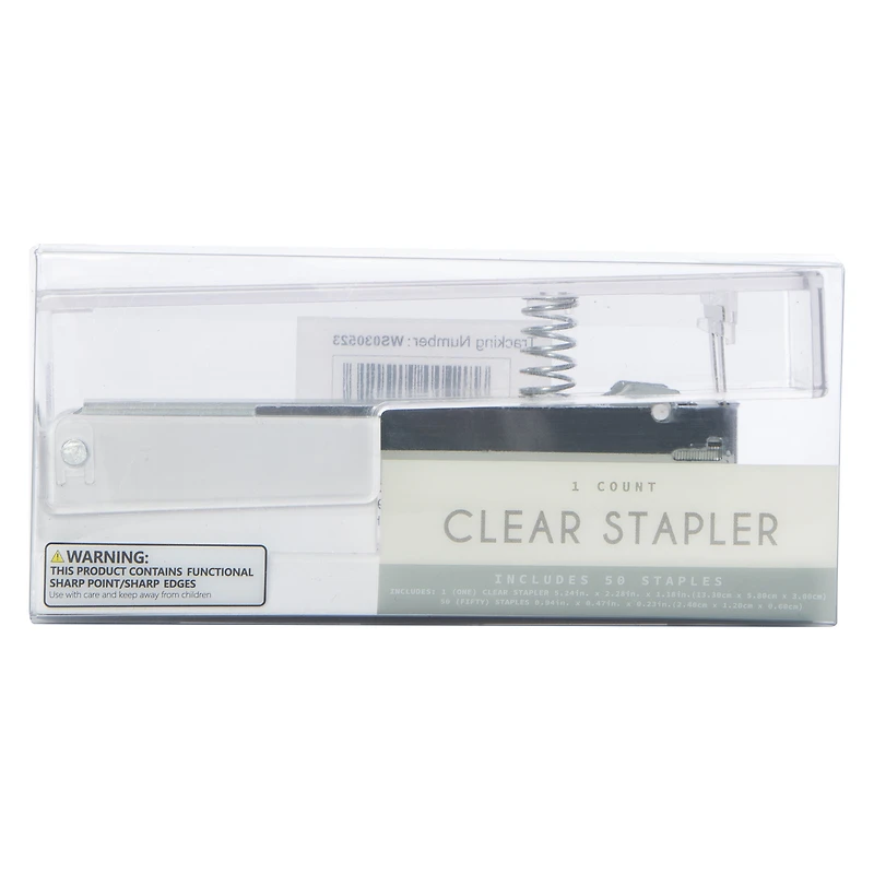 clear stapler with 50 staples