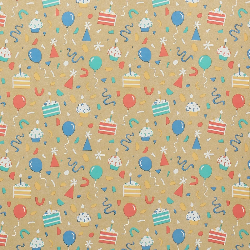 Birthday Gift Wrap 20 Sq Ft