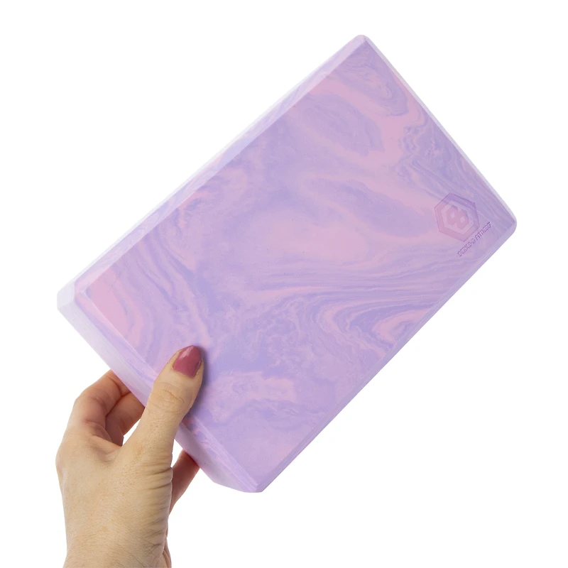 series-8 fitness™ marble print yoga block 9in x 6in