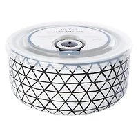 stoneware lunch bowl with vented plastic lid 22 fl.oz