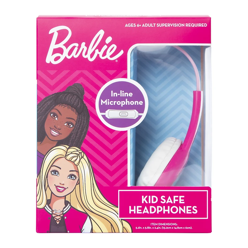 barbie® kid-safe wired headphones with mic