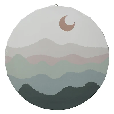 round canvas wall art 12in