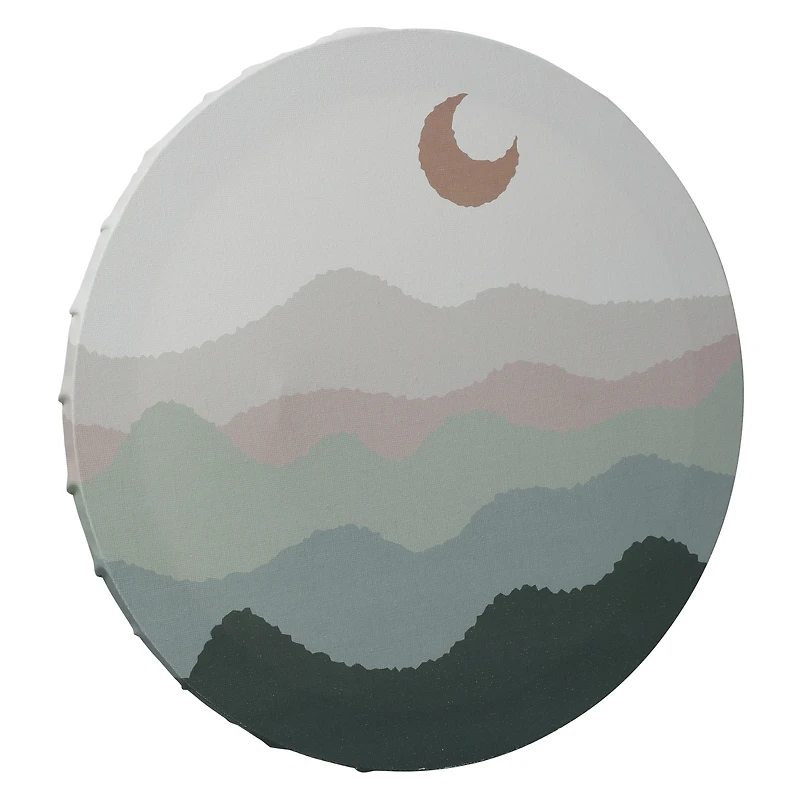 round canvas wall art 12in