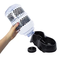 gravity pet food dispenser bowl, 3lb capacity