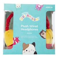 squishmallows™ plush wired headphones
