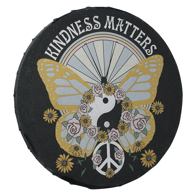 round canvas wall art 12in