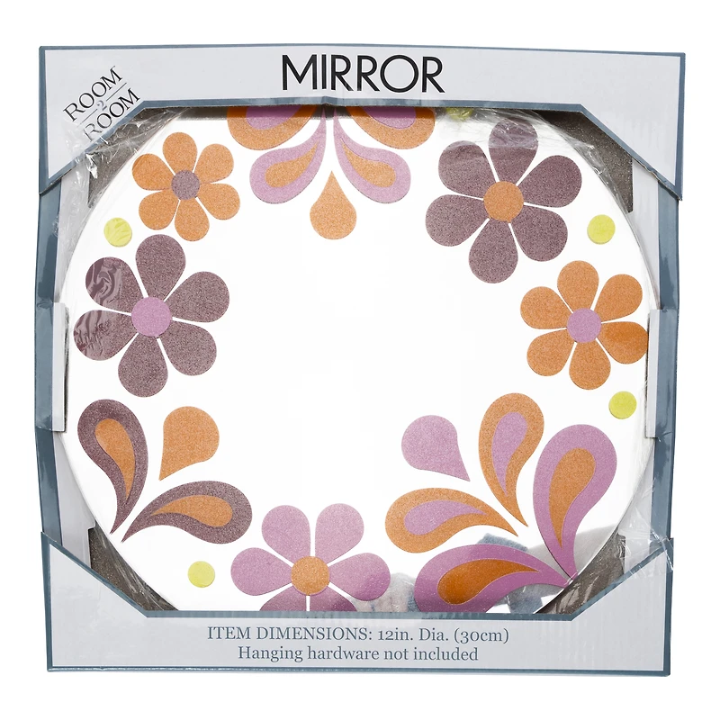 painted wall mirror 12in