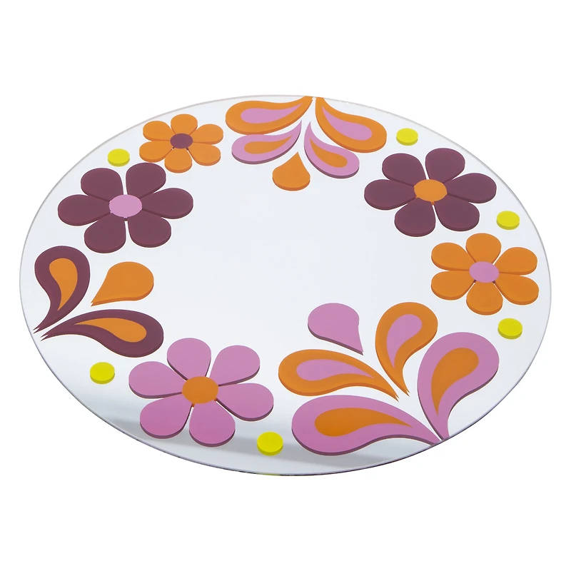 painted wall mirror 12in