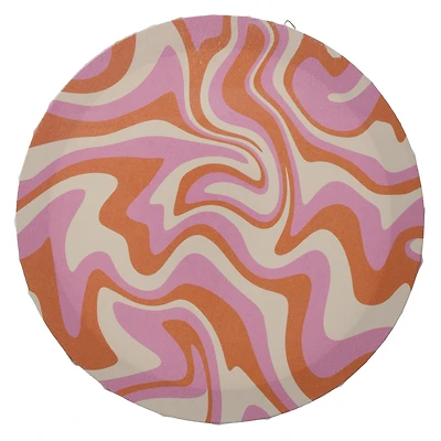 round canvas wall art 12in