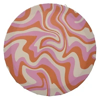 round canvas wall art 12in