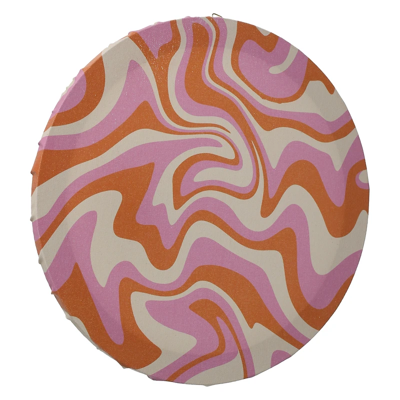 round canvas wall art 12in