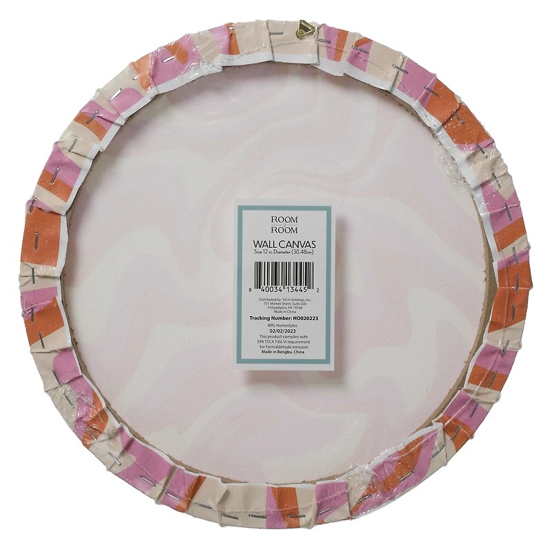 round canvas wall art 12in