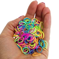 Mini Hair Rubber Bands, Neon Brights 500-Count