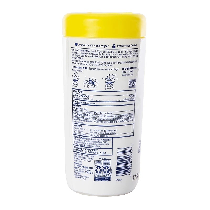 wet ones® tropical splash antibacterial hand wipes 40-count