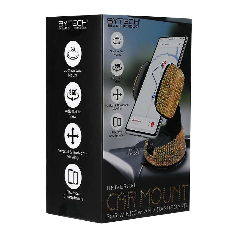 Bling Phone Car Mount With Suction Holder