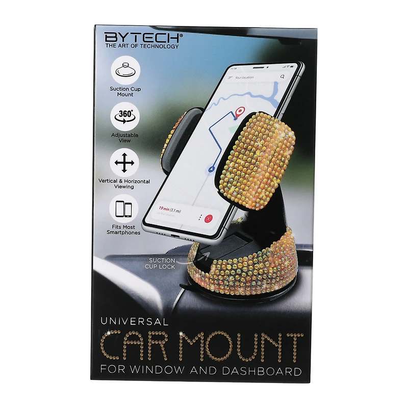 Bling Phone Car Mount With Suction Holder