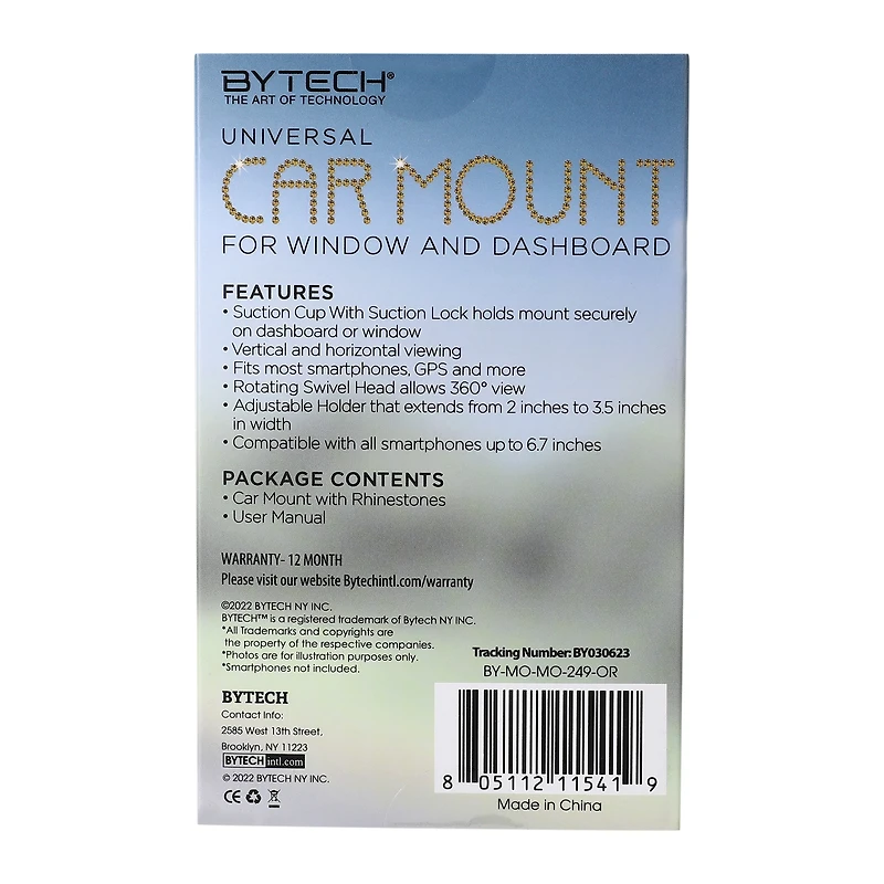 Bling Phone Car Mount With Suction Holder