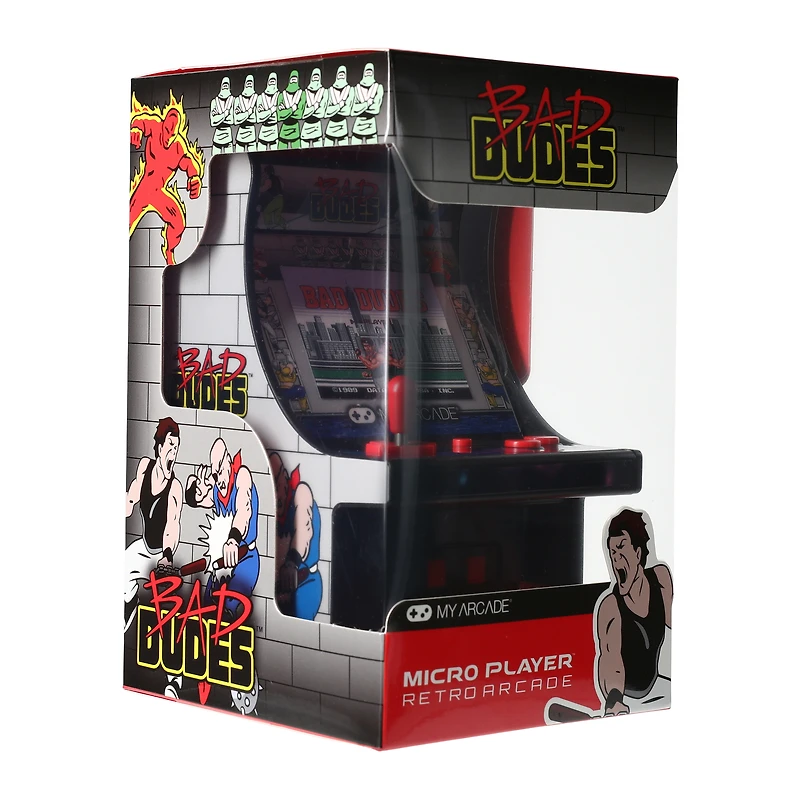 bad dudes™ micro player retro arcade game