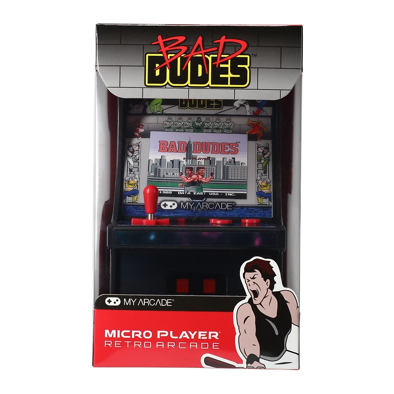 bad dudes™ micro player retro arcade game