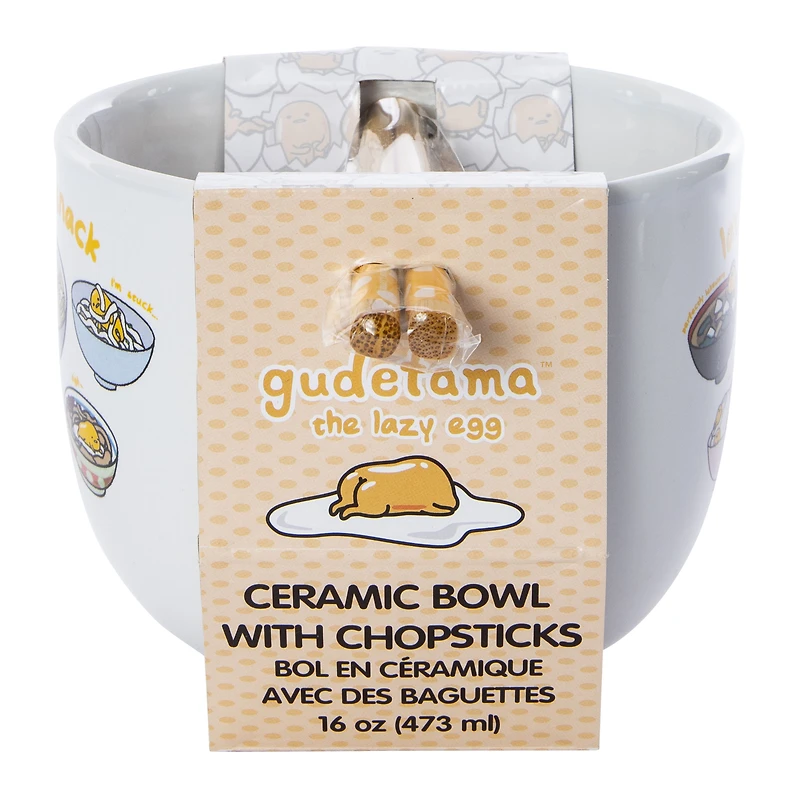 gudetama™ bowl with chopsticks set
