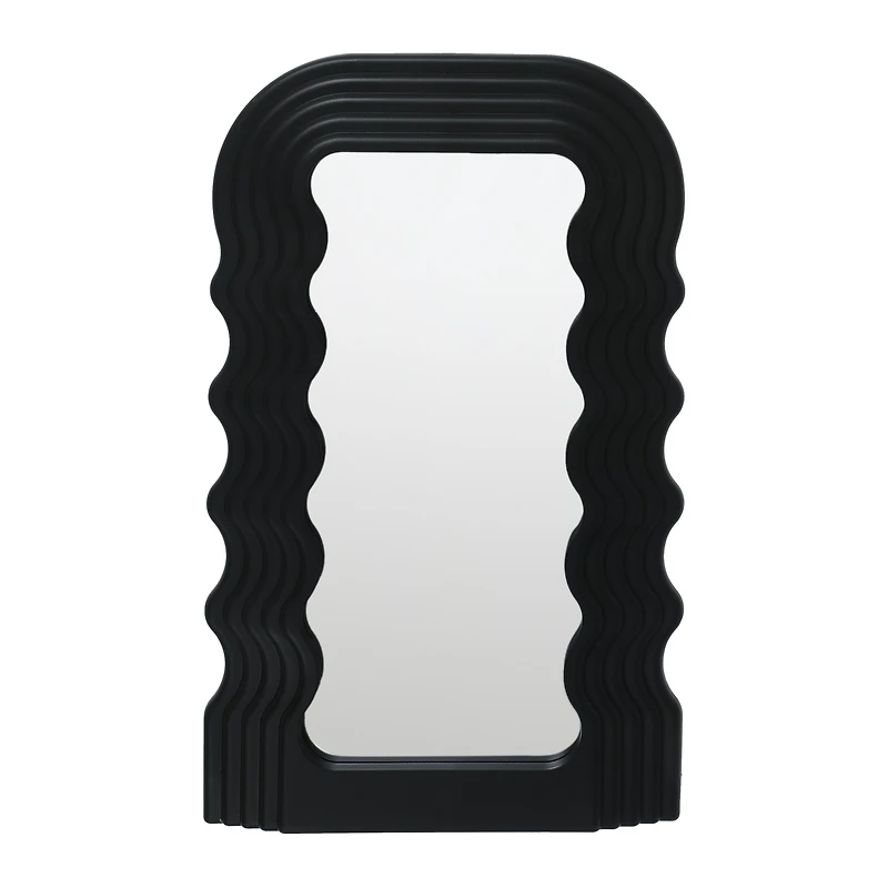 wavy wall mirror 10in x 16in