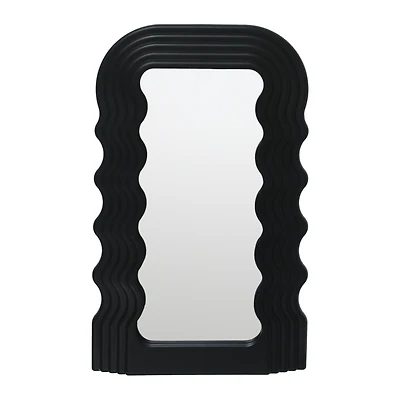 wavy wall mirror 10in x 16in