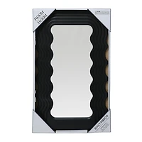 wavy wall mirror 10in x 16in