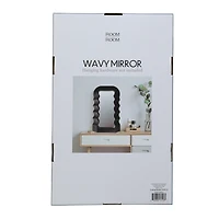 wavy wall mirror 10in x 16in