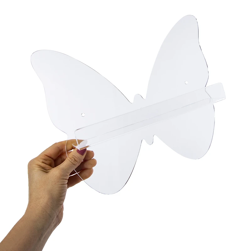 clear butterfly shelf 11.85in x 9.96in