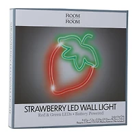 strawberry LED wall light 8.47in x 7.2in