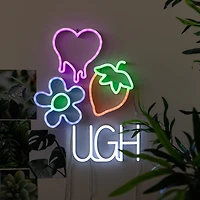 strawberry LED wall light 8.47in x 7.2in