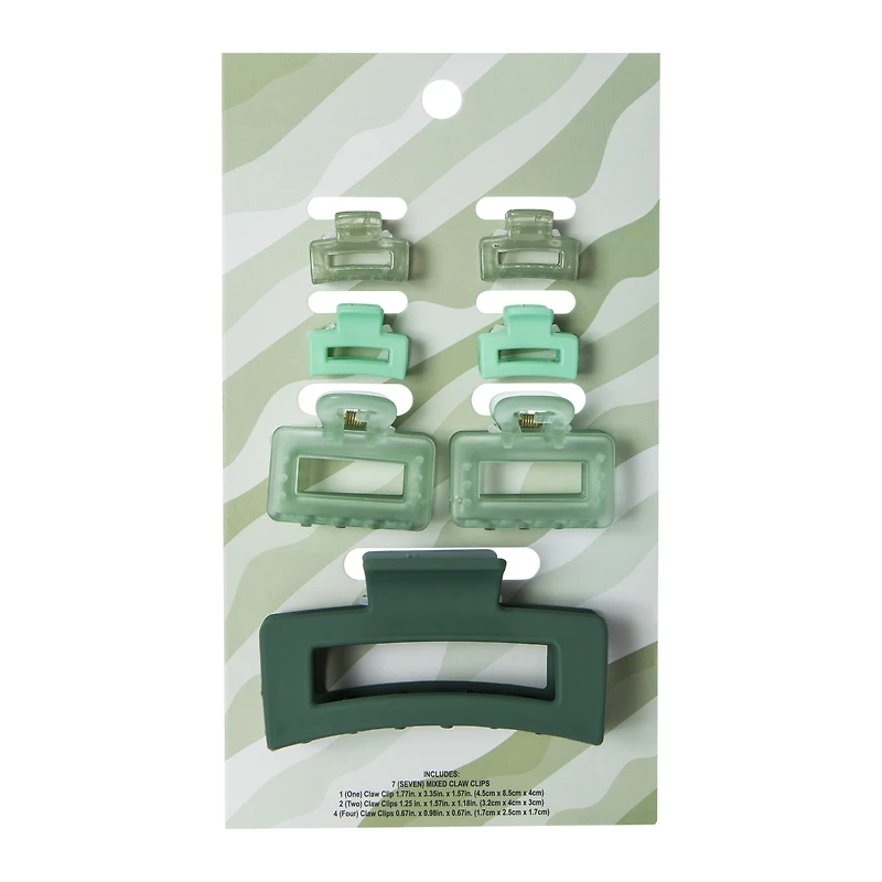 rectangle claw clips 7-count