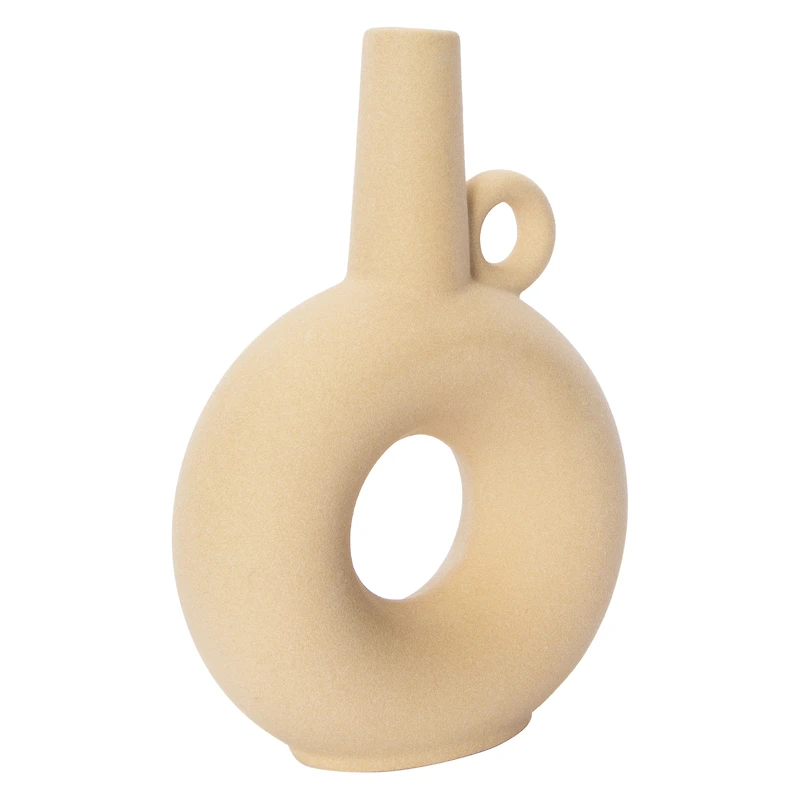 round donut vase 9.5in x 6.5in