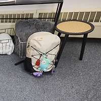 rattan wooden table 13in x 16in