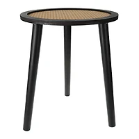 rattan wooden table 13in x 16in