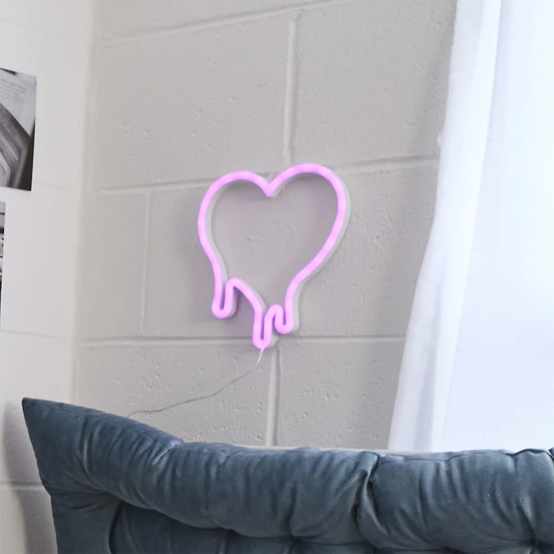 dripping heart LED wall light