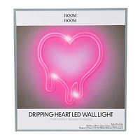 dripping heart LED wall light