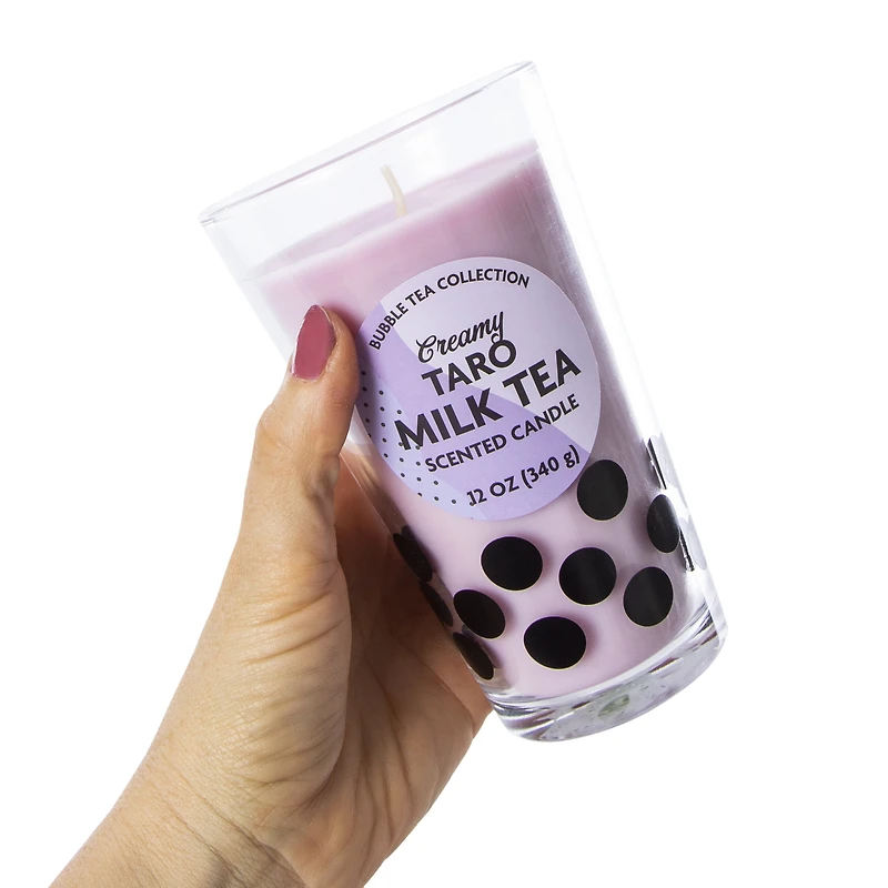 Bubble Tea Scented Candle 12oz - Taro Milk Tea