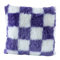 high pile faux fur pillow 16in