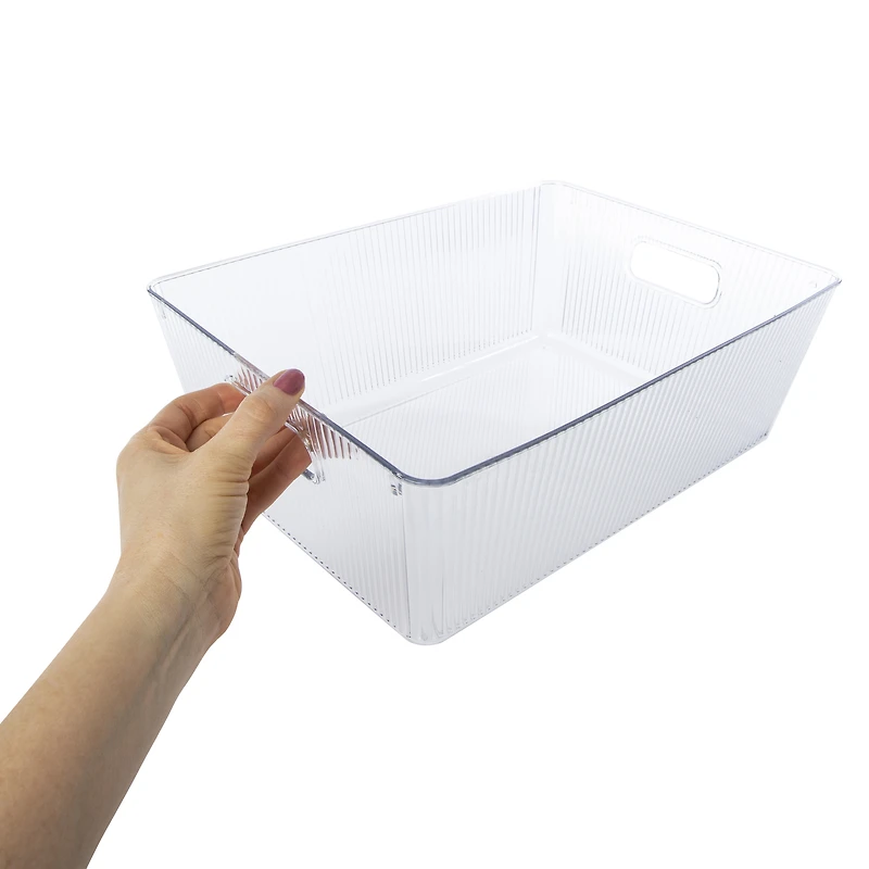 clear storage bin
