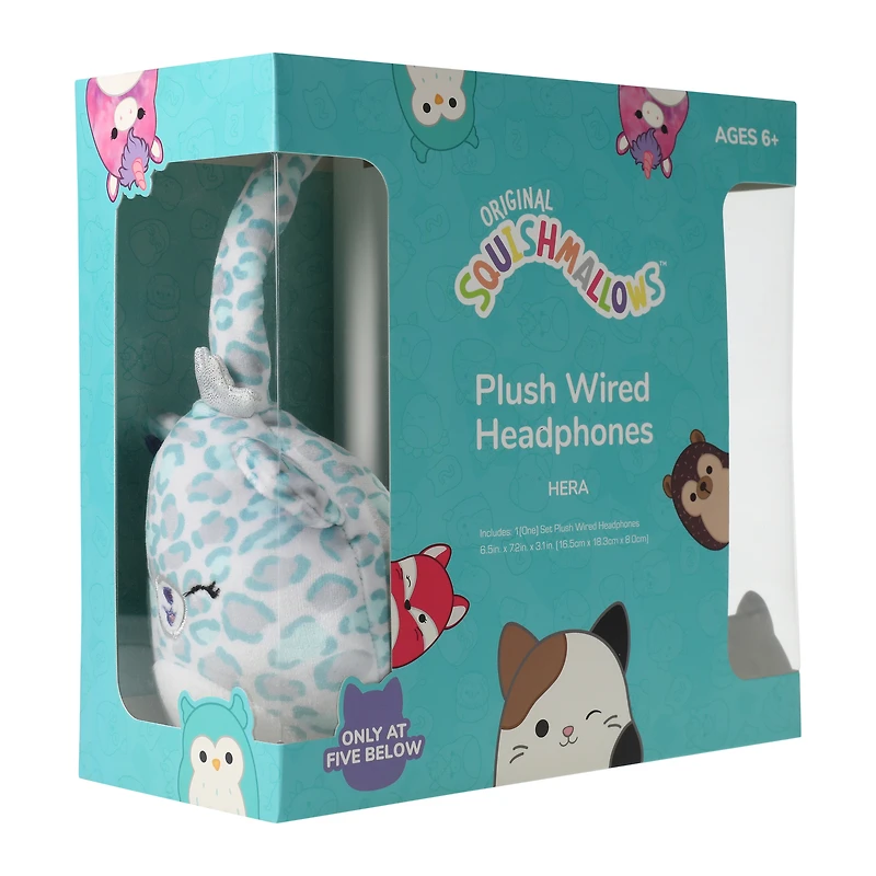 squishmallows™ plush wired headphones