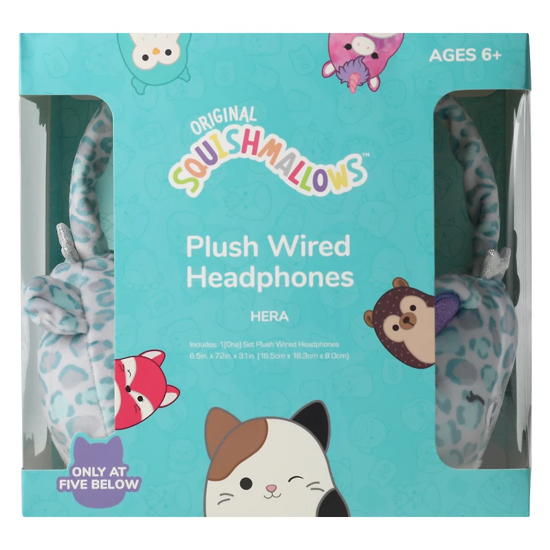 squishmallows™ plush wired headphones