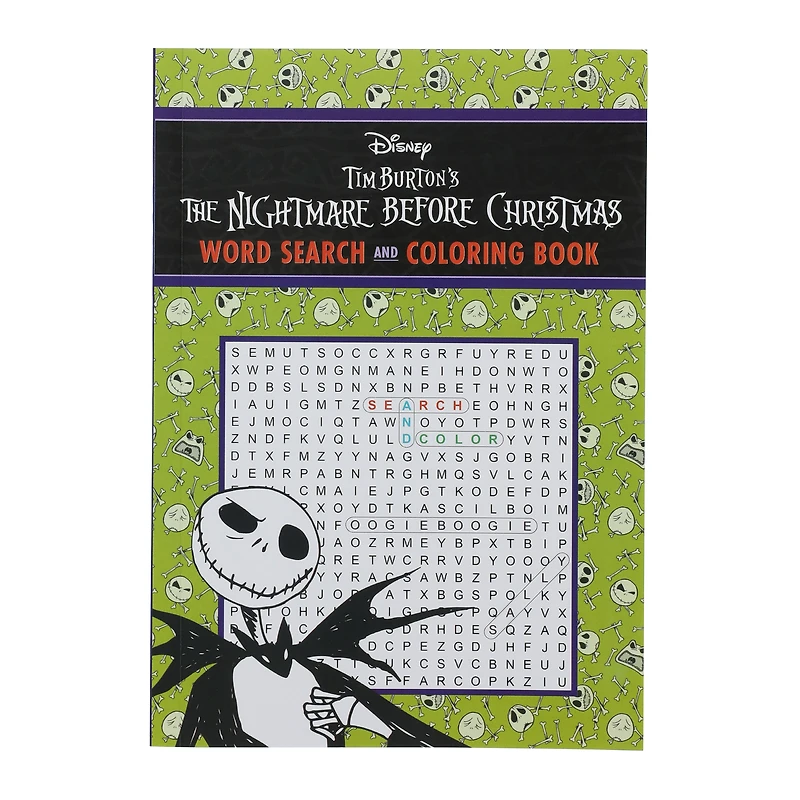 Disney Tim Burton's The Nightmare Before Christmas word search & coloring book