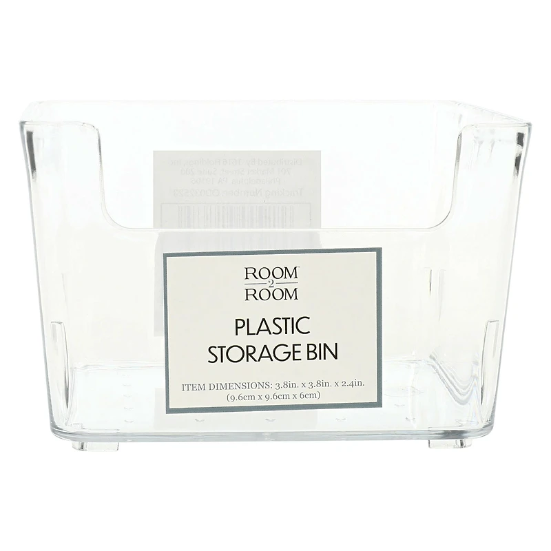 clear mini storage bin organizer 3.8in x 2.4in
