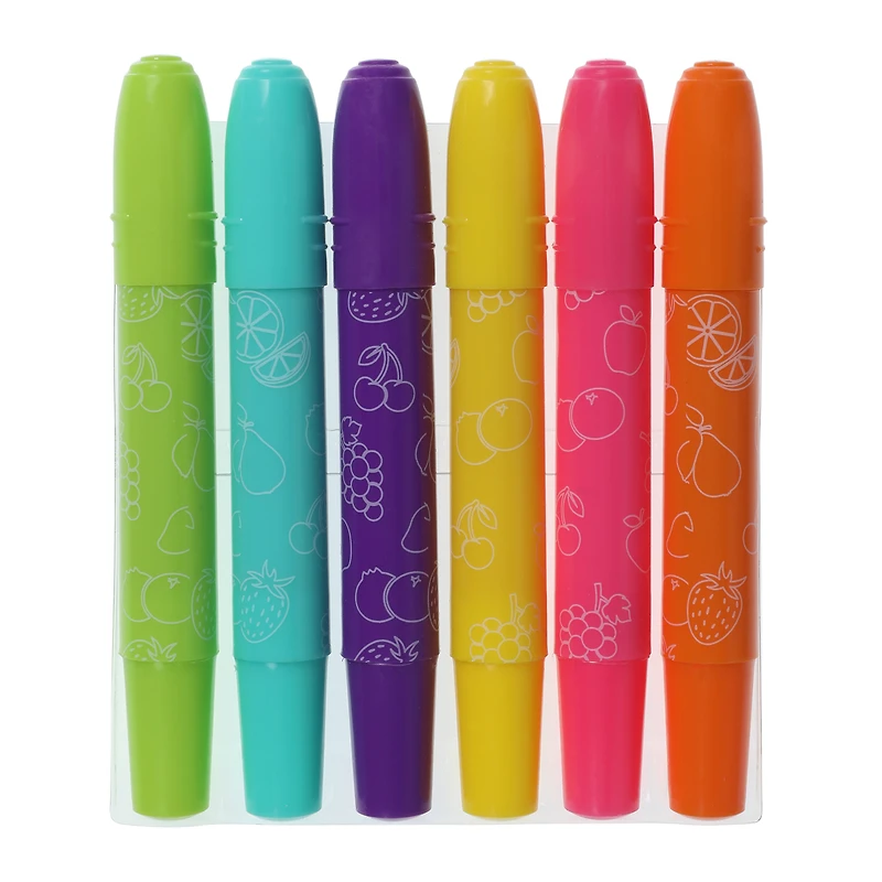 fruit cuties jumbo scented markers 6-count