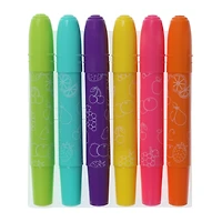 fruit cuties jumbo scented markers 6-count