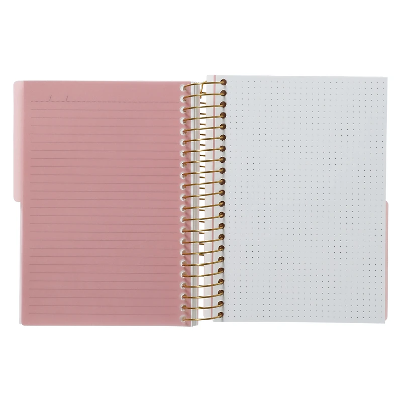 3-in-1 jumbo spiral journal with dotted, lined & blank pages