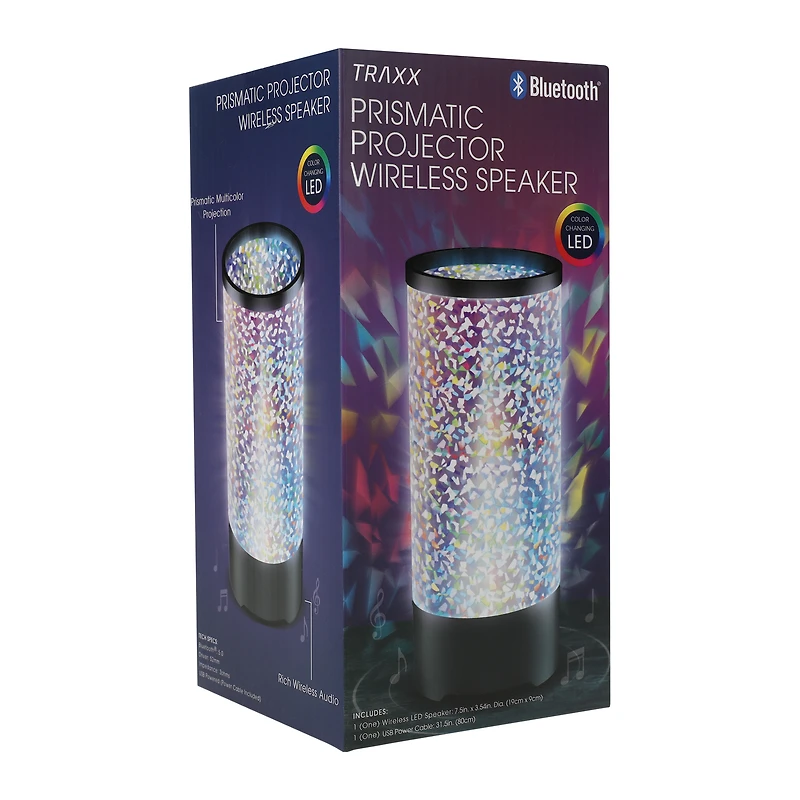 prismatic projector LED bluetooth® speaker