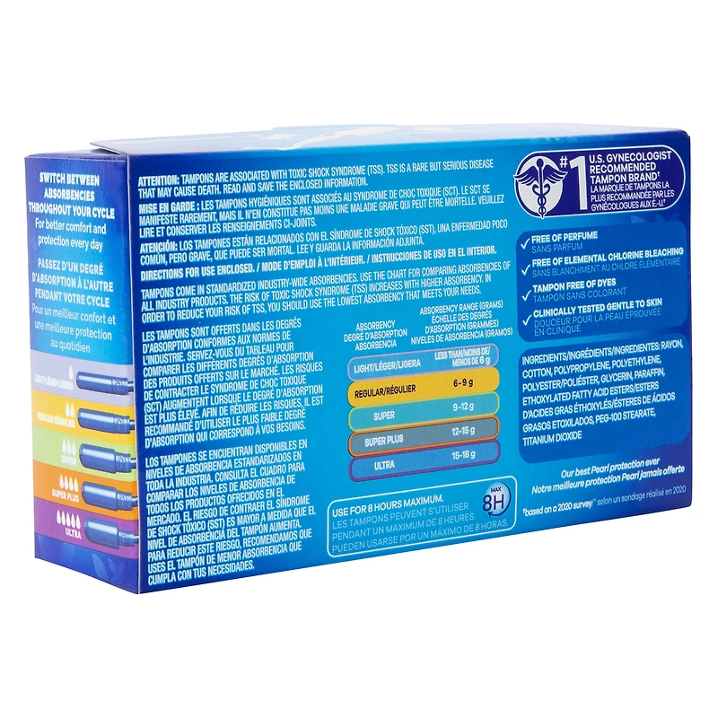 Tampax Pearl® Regular Tampons 8-Count